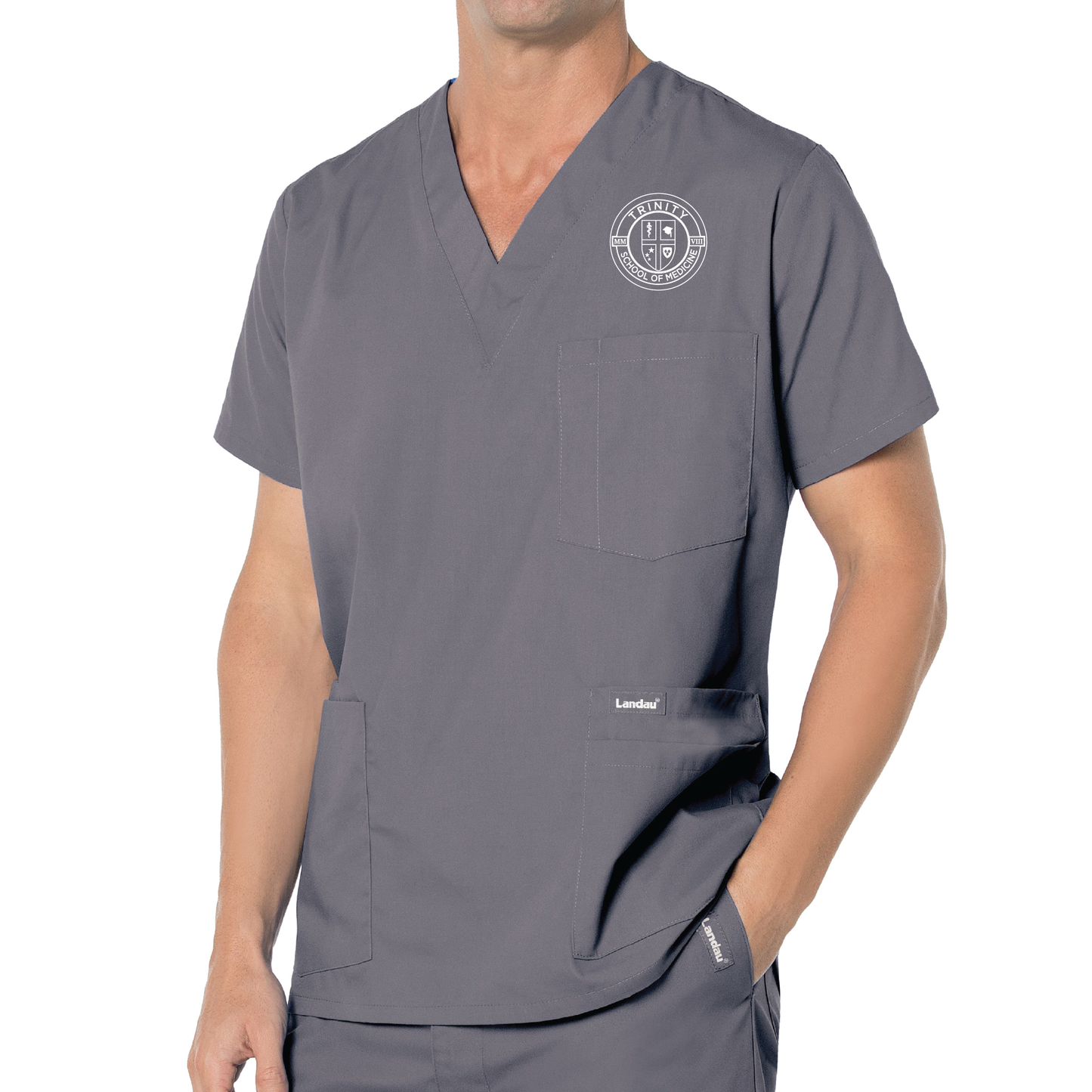 Men's Five-Pocket Scrub Top